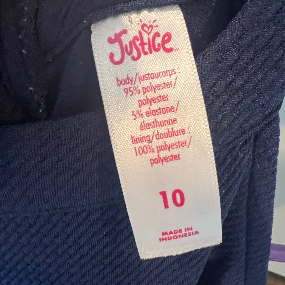 Size 10 Justice blue halter dress - Picture 2 of 2